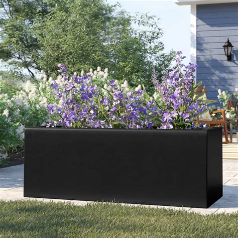 rectangular metal flower box|rectangular outdoor planters clearance.